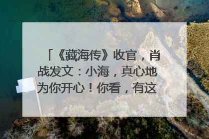 《藏海传》收官，肖战发文：小海，真心地为你开心！你看，有这么多人懂你！