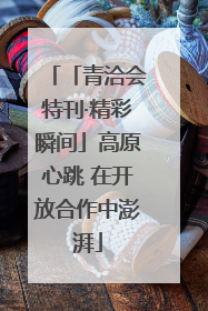 「青洽会特刊·精彩瞬间」高原心跳 在开放合作中澎湃
