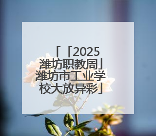 「2025潍坊职教周」潍坊市工业学校大放异彩