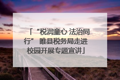 “税润童心 法治同行” 睢县税务局走进校园开展专题宣讲