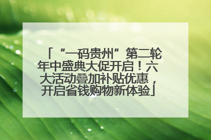 “一码贵州”第二轮年中盛典大促开启！六大活动叠加补贴优惠，开启省钱购物新体验
