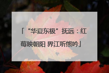“华夏东极”抚远：红莓映朝阳 界江听熊吟