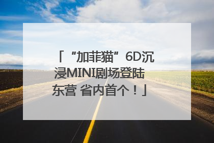 “加菲猫”6D沉浸MINI剧场登陆东营 省内首个！