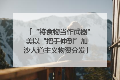 “将食物当作武器” 美以“把手伸到”加沙人道主义物资分发