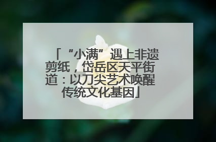 “小满”遇上非遗剪纸，岱岳区天平街道：以刀尖艺术唤醒传统文化基因