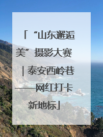 “山东邂逅美”摄影大赛｜泰安西岭巷——网红打卡新地标