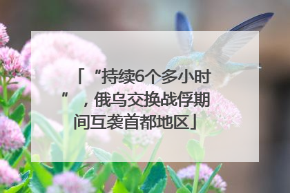 “持续6个多小时”，俄乌交换战俘期间互袭首都地区