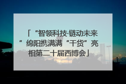 “智领科技·链动未来”绵阳携满满“干货”亮相第二十届西博会