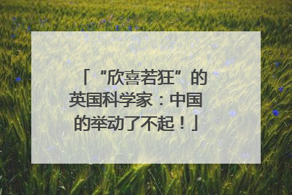 “欣喜若狂”的英国科学家：中国的举动了不起！