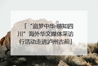 “追梦中华·感知四川”海外华文媒体采访行活动走进泸州古蔺