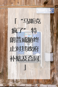 “马斯克疯了” 特朗普威胁终止对其政府补贴及合同