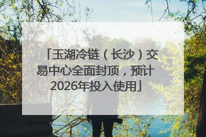 玉湖冷链（长沙）交易中心全面封顶，预计2026年投入使用