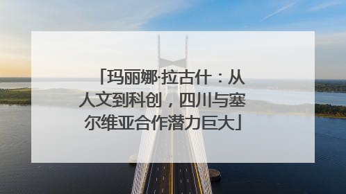 玛丽娜·拉古什：从人文到科创，四川与塞尔维亚合作潜力巨大