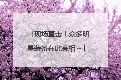 现场直击！众多明星装备在此亮相～