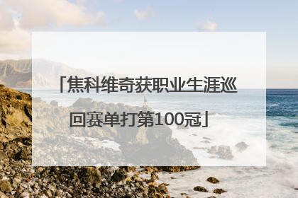 焦科维奇获职业生涯巡回赛单打第100冠