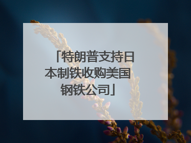 特朗普支持日本制铁收购美国钢铁公司