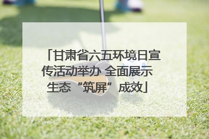 甘肃省六五环境日宣传活动举办 全面展示生态“筑屏”成效