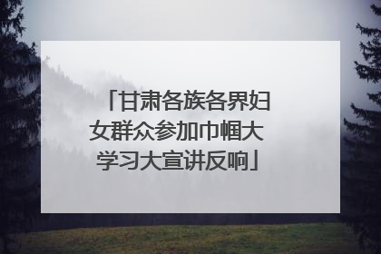甘肃各族各界妇女群众参加巾帼大学习大宣讲反响