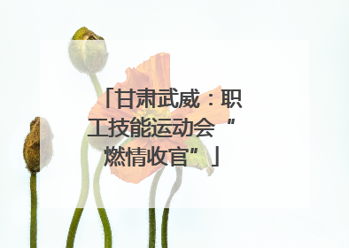 甘肃武威：职工技能运动会“燃情收官”