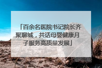 百余名医院书记院长齐聚聊城，共话母婴健康月子服务高质量发展