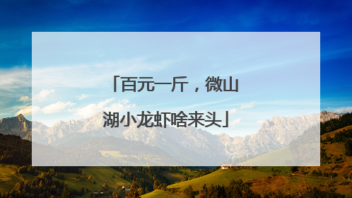 百元一斤，微山湖小龙虾啥来头
