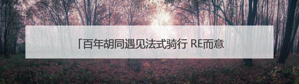 百年胡同遇见法式骑行 RE而意乐卡克联名首店亮相中海大吉巷