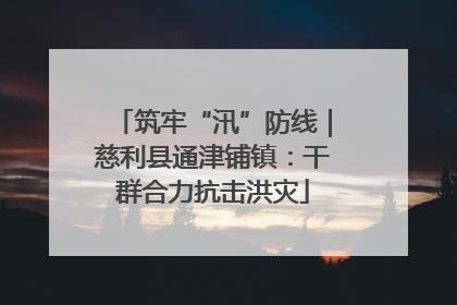 筑牢“汛”防线｜慈利县通津铺镇：干群合力抗击洪灾