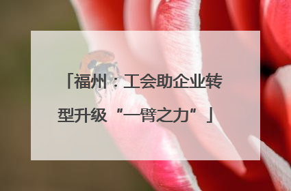 福州：工会助企业转型升级“一臂之力”