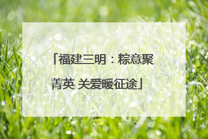 福建三明：粽意聚菁英 关爱暖征途