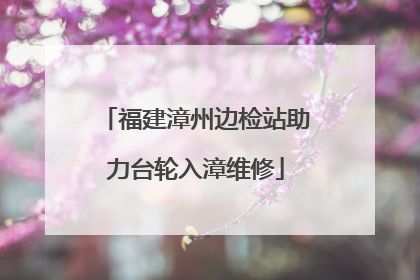 福建漳州边检站助力台轮入漳维修