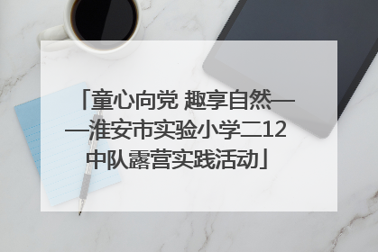 童心向党 趣享自然——淮安市实验小学二12中队露营实践活动