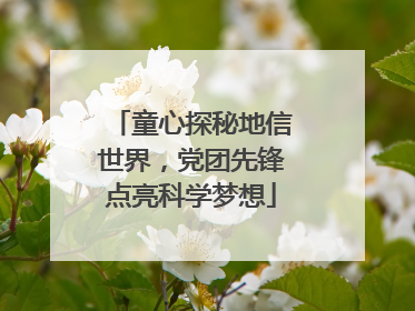 童心探秘地信世界，党团先锋点亮科学梦想