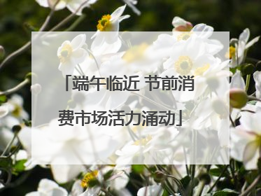 端午临近 节前消费市场活力涌动
