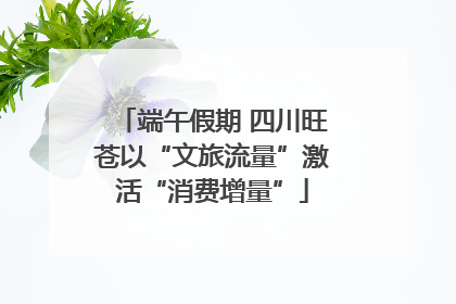 端午假期 四川旺苍以“文旅流量”激活“消费增量”
