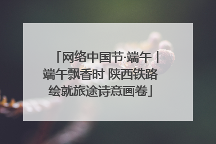 网络中国节·端午丨端午飘香时 陕西铁路绘就旅途诗意画卷