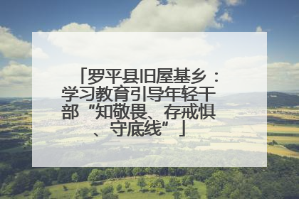 罗平县旧屋基乡：学习教育引导年轻干部“知敬畏、存戒惧、守底线”