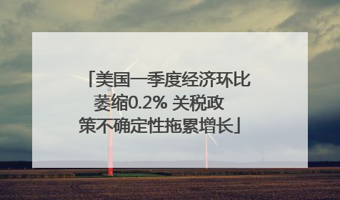 美国一季度经济环比萎缩0.2% 关税政策不确定性拖累增长