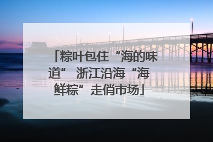 粽叶包住“海的味道” 浙江沿海“海鲜粽”走俏市场