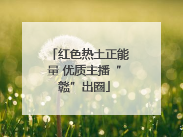 红色热土正能量 优质主播“赣”出圈