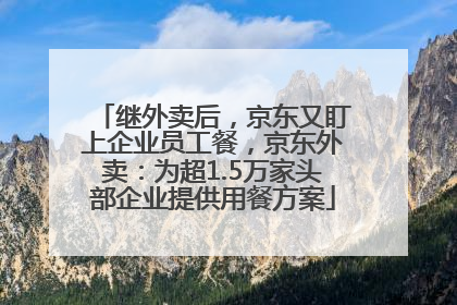 继外卖后，京东又盯上企业员工餐，京东外卖：为超1.5万家头部企业提供用餐方案