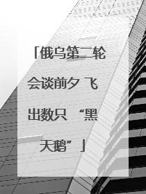 俄乌第二轮会谈前夕 飞出数只 “黑天鹅”