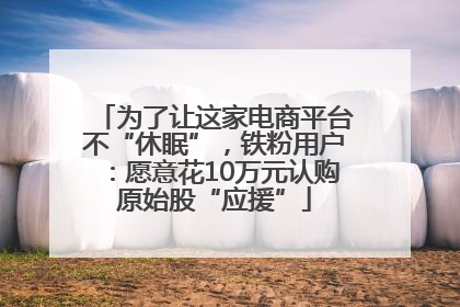 为了让这家电商平台不“休眠”，铁粉用户：愿意花10万元认购原始股“应援”