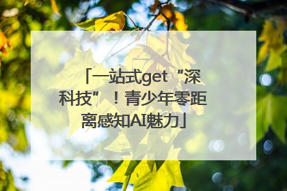 一站式get“深科技”！青少年零距离感知AI魅力