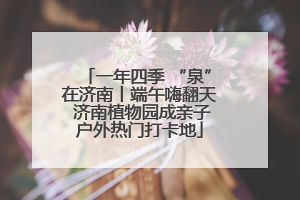一年四季 “泉”在济南丨端午嗨翻天 济南植物园成亲子户外热门打卡地