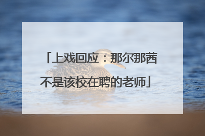 上戏回应：那尔那茜不是该校在聘的老师