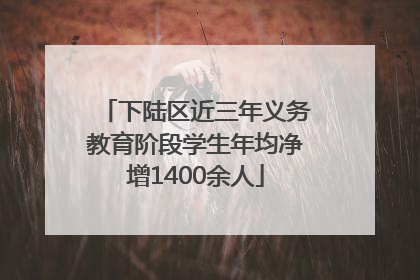 下陆区近三年义务教育阶段学生年均净增1400余人