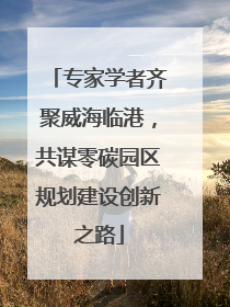 专家学者齐聚威海临港，共谋零碳园区规划建设创新之路