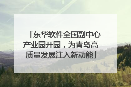东华软件全国副中心产业园开园，为青岛高质量发展注入新动能