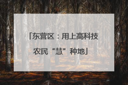 东营区：用上高科技 农民“慧”种地