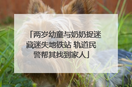 两岁幼童与奶奶捉迷藏迷失地铁站 轨道民警帮其找到家人